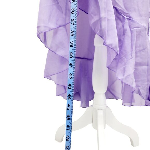 Floral One-Shoulder Ruffled Swimsuit V Neckline Yellow Lavender Womens Size XL - Picture 11 of 15